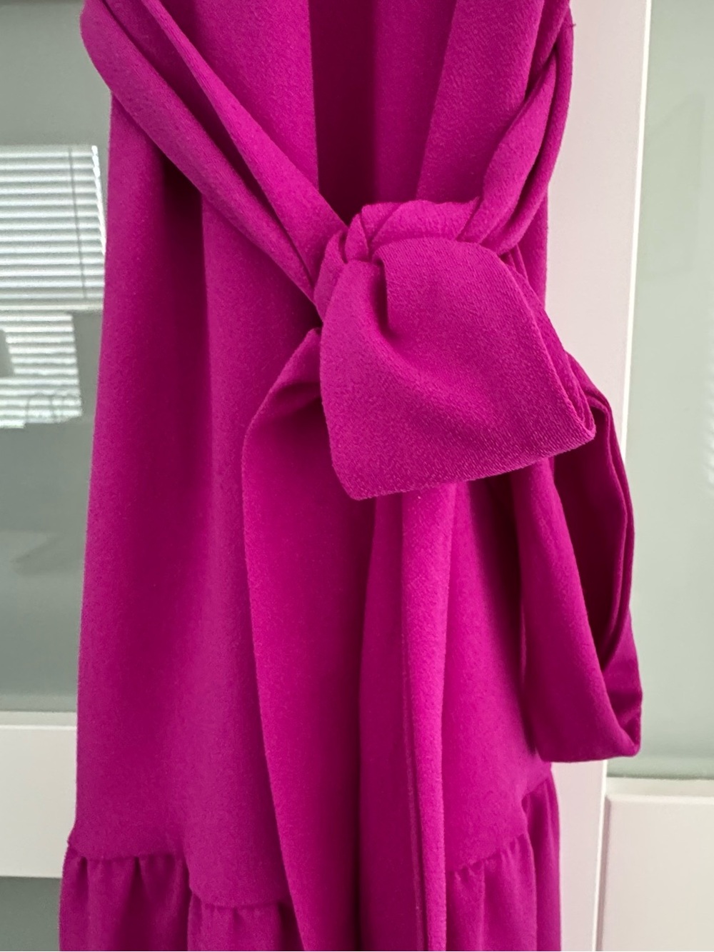 Banana Republic Magenta Pink Tie Waist Wide Leg Jumpsuit XS - Picture 4 of 9